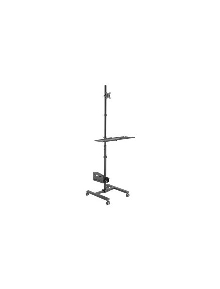 ÷ Soporte de suelo con ruedas equip 650171 para pantalla 17